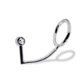 60 mm Anal Hook SS Cock Ring & Male Thread - Ball size 25 mm