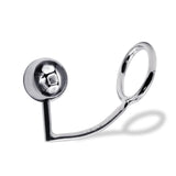 60 mm Anal Hook SS Cock Ring & Male Thread - Ball size 45 mm