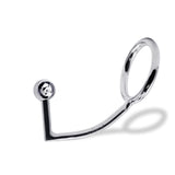 64 mm Anal Hook SS Cock Ring & Male Thread - Ball size 25 mm