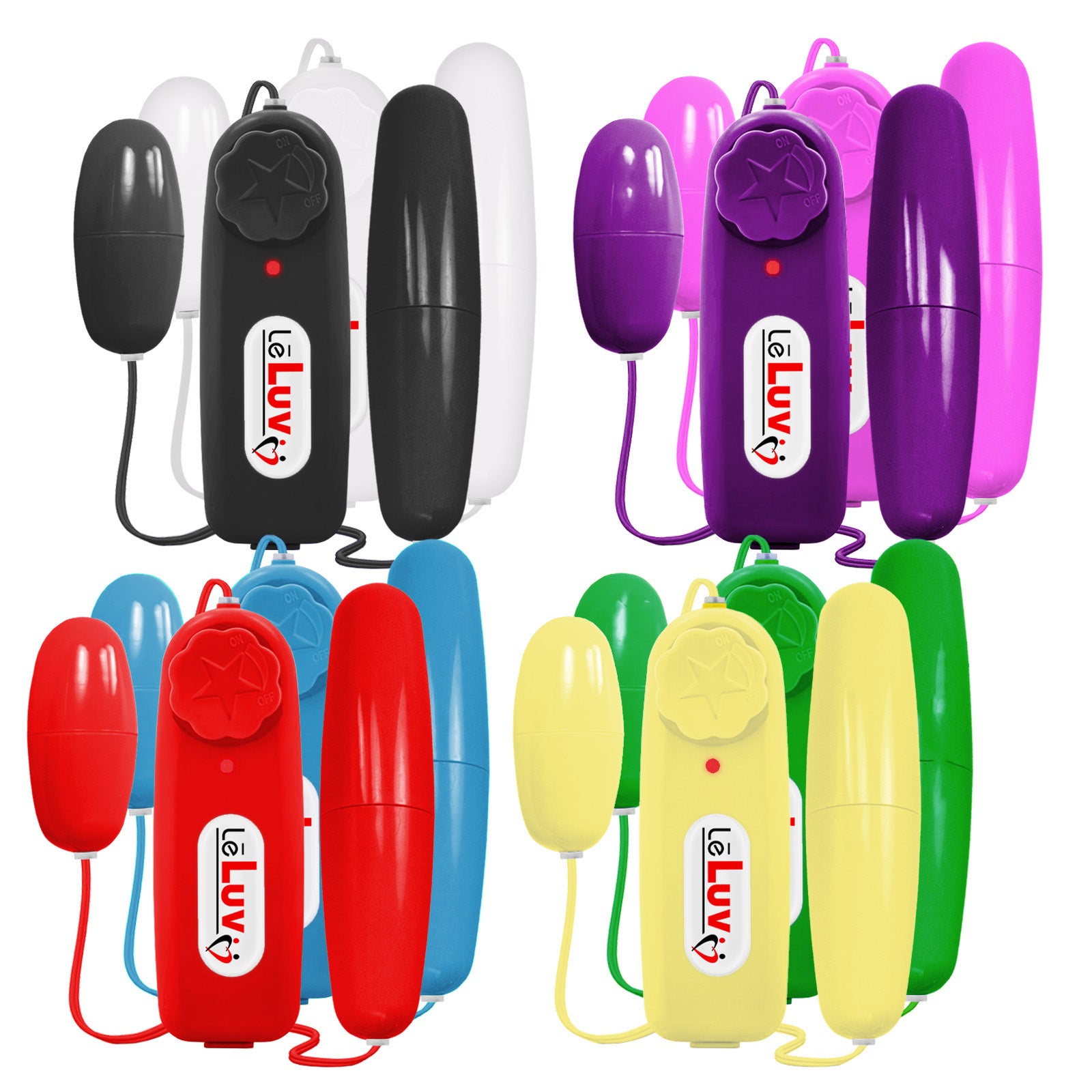 LeLuv Classic Vibrating Dual Bullets - Multispeed Dial Controller Wire