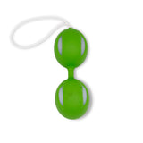 LeLuv Duotone Kegel Exercise Balls Silicone Beginner GREEN