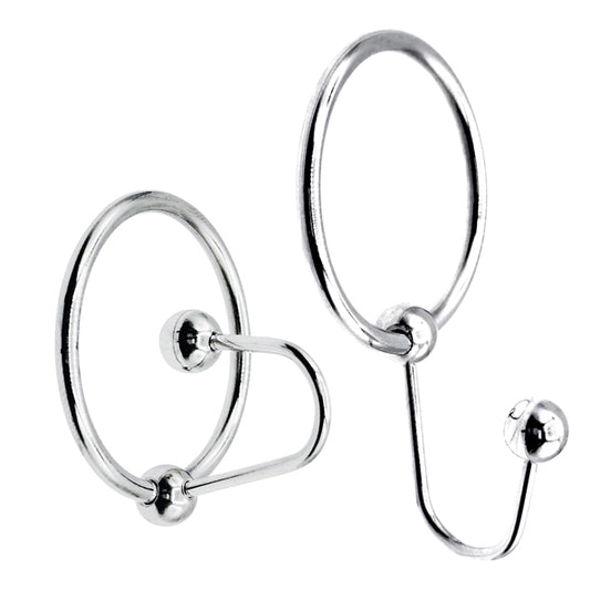 LeLuv Eyro Stainless Steel Glans Ring with Sperm Stopper - 20mm - 36mm