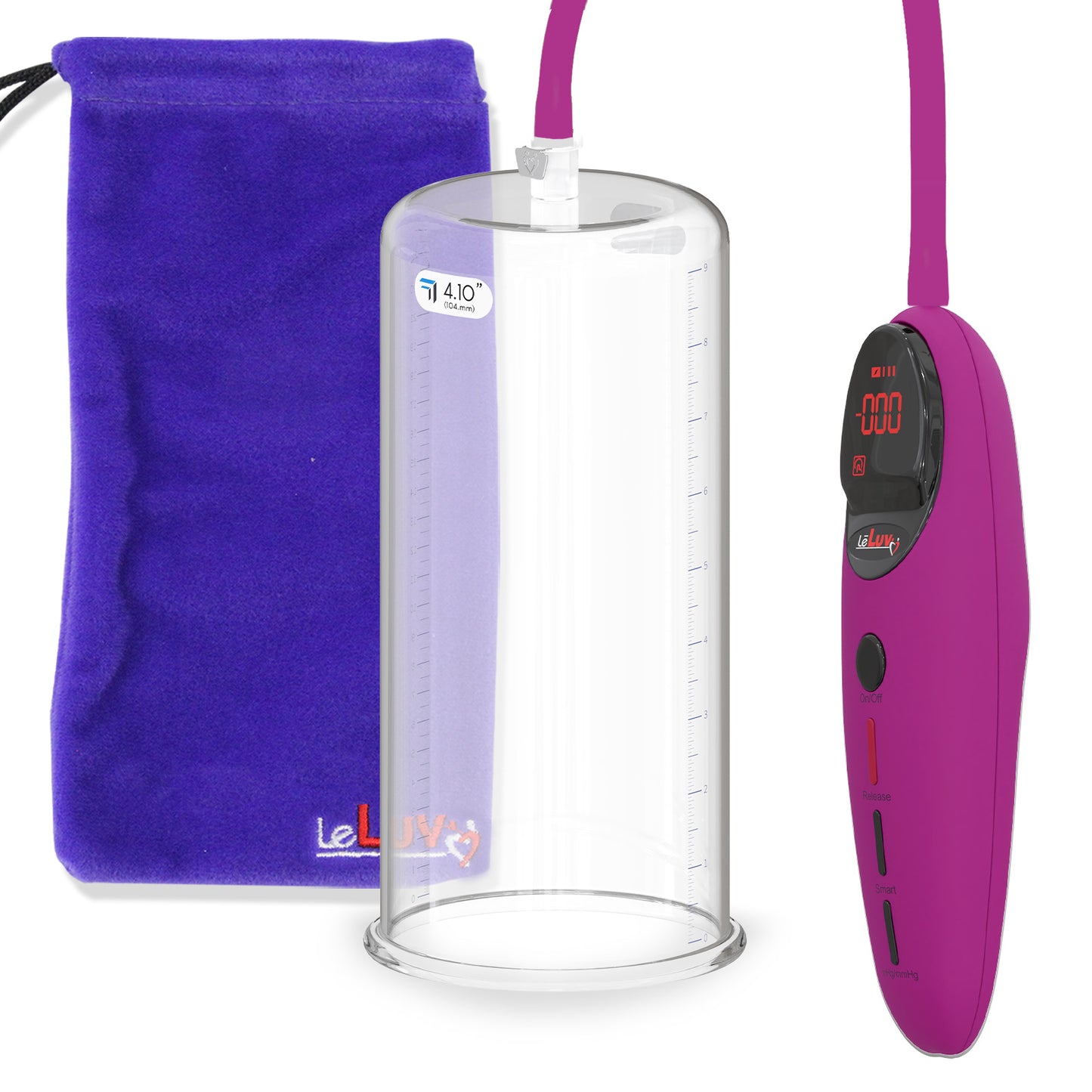 Penis Pump Magna Pro Handle Purple | 9" x 4.10" Acrylic Cylinder