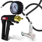 LeLuv MAXI Black + Gauge & Cover Nipple Pump Slippery Black Hose Small