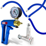 LeLuv MAXI Blue + Gauge Pistol Nipple Pump Slippery Blue Hose Small