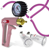 LeLuv MAXI Purple + Gauge & Cover Nipple Pump Slippery Purple Hose Large