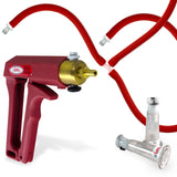 LeLuv MAXI Red Pistol Grip Nipple Pump Slippery Red Hose Extra-Small