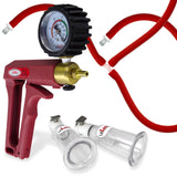 LeLuv MAXI Red + Gauge & Cover Nipple Pump Slippery Red Hose Large