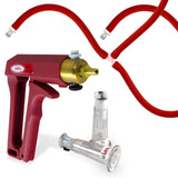 LeLuv MAXI Red Pistol Grip Nipple Pump Slippery Red Hose Small