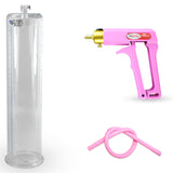 Maxi Pink Handle Silicone Hose | Penis Pump + 12" x 2.75" Cylinder