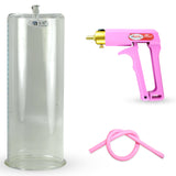Maxi Pink Handle Silicone Hose | Penis Pump | 12" x 4.50" Cylinder
