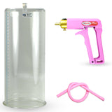 Maxi Pink Handle Silicone Hose | Penis Pump | 12" x 5.00" Cylinder