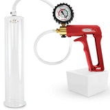 Maxi Red Handle Clear Hose | Penis Pump + Protected Gauge | 12" x 2.50"