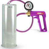 Maxi Purple 12" Penis Pump Premium Hose + Gauge & Cover - 4.10" Diameter