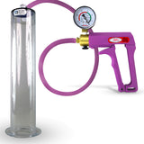 MAXI Purple Penis Pump with Premium Hose with Gauge 12" Length - 2.25" Diameter Wide Flange Cylinder