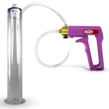 Maxi Purple Handle Clear Hose | Penis Pump + 12" x 1.75" Wide Flange Cylinder