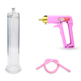 Maxi Pink Handle Silicone Hose | Penis Pump | 9" x 1.65" Cylinder