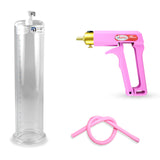 Maxi Pink Handle Silicone Hose | Penis Pump + 9" x 2.125" Cylinder