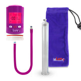 Smart LCD iPump Penis Pump , Silicone Hose | Purple Head - 12" x 1.38" Acrylic Cylinder