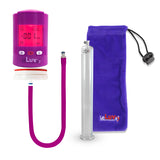 Smart LCD iPump Penis Pump , Silicone Hose | Purple Head - 9" x 1.38" Acrylic Cylinder