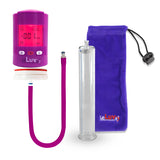 Smart LCD iPump Penis Pump , Silicone Hose | Purple Head - 9" x 2.00" Acrylic Cylinder