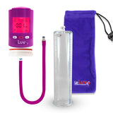 Smart LCD iPump Penis Pump , Silicone Hose | Purple Head - 12" x 2.875" Acrylic Cylinder