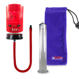 Smart LCD iPump Penis Pump , Silicone Hose | Red Head - 12" x 1.75" Acrylic Cylinder