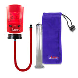 Smart LCD iPump Penis Pump , Silicone Hose | Red Head - 9" x 1.75" Acrylic Cylinder