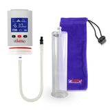 Smart LCD iPump Penis Pump , Silicone Hose | White Head - 9" x 2.75" Cylinder