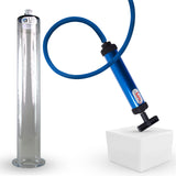 AERO Blue Penis Pump 12" Length x 1.75" Diameter WIDE Flange Cylinder