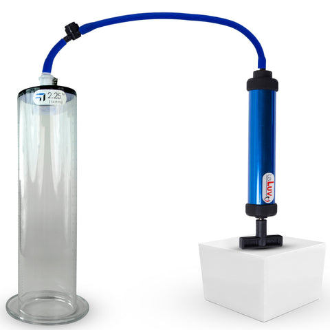 AERO Blue Penis Pump 9" Length x 2.25" Diameter WIDE Flange Cylinder