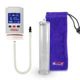 Smart LCD iPump White Handheld Electric Penis Pump - 12" x 2.25" Acrylic Cylinder