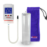 Smart LCD iPump White Handheld Electric Penis Pump - 12" x 3.25" Acrylic Cylinder