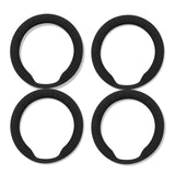 Power Cock Ring Energy Silicone Penis Ring Black 4 Pack Medium ID 24 mm