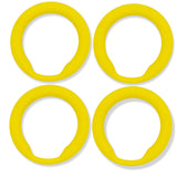 Power Cock Ring Energy Silicone Penis Ring Yellow 4 Pack Large ID 29 mm