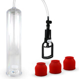 2.5" x 12" EasyOp Tgrip Clear Penis Pump with 3 Silicone Small Sleeves