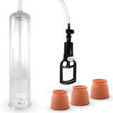 2.5" x 12" EasyOp Tgrip Clear Penis Pump with 3 Silicone Medium Sleeves