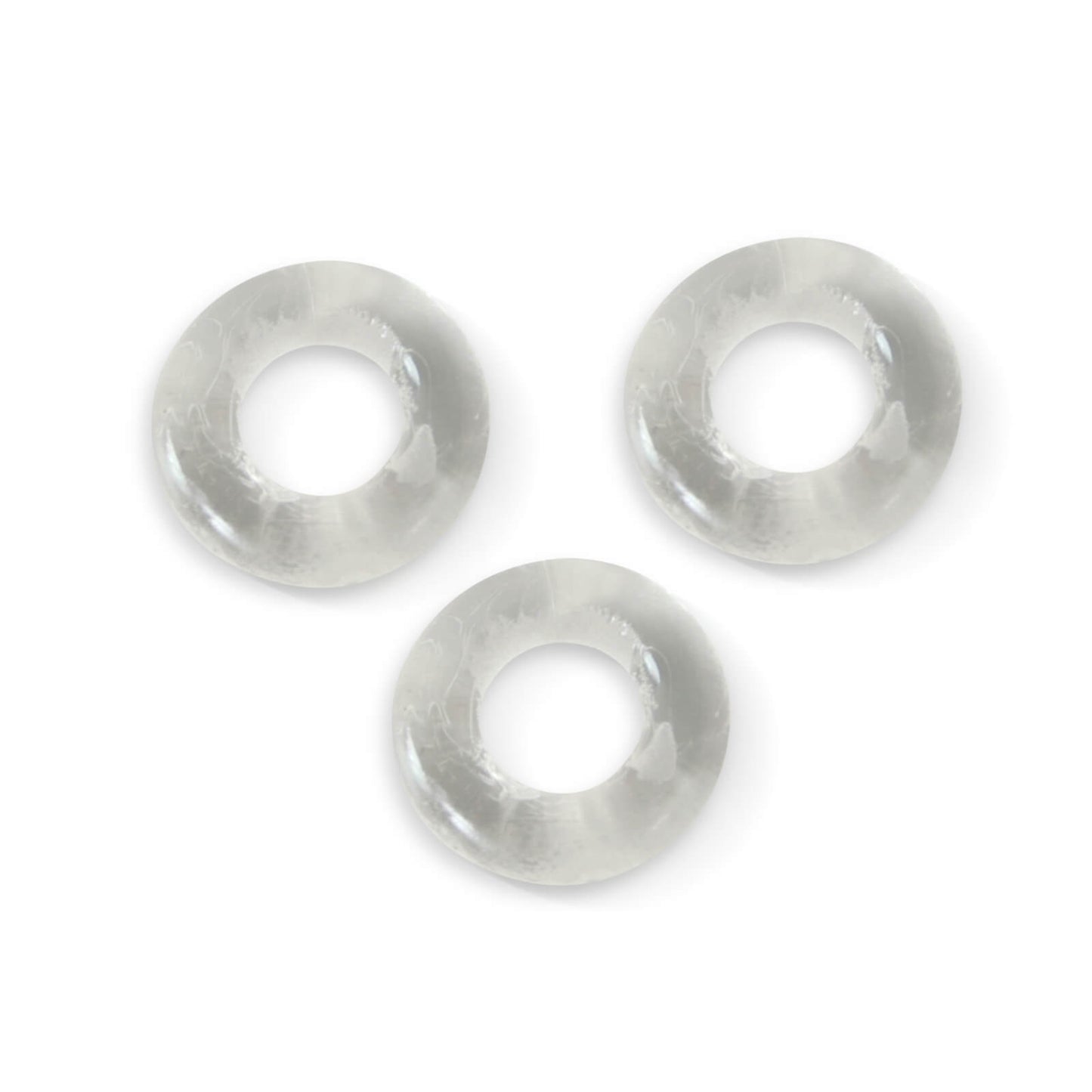 TPR Donut Penis Ring Set of 3 Clear