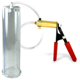 Ultima Red Rubber Grip, Clear Hose | Penis Pump + 12" x 3.00" Cylinder