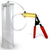 Ultima Red Rubber Grip, Clear Hose | Penis Pump + 12" x 3.25" Cylinder