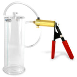 Ultima Red Rubber Grip, Clear Hose | Penis Pump + 9" x 3.25" Cylinder