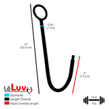 LeLuv Eyro Stainless Steel Anal Hook with Rope Ring and Ball