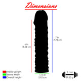 LeLuv 7-Inch Penis Extension Sleeve: Experience Pleasure with Unique Textures - Nodules, Tendrils, Spikes & More!