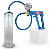 LeLuv Maxi Penis Pump | Blue/Purple Handle, Silicone Hose, All Gauge Options | Wide Flange Cylinder