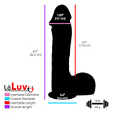 Large 9.2" Realistic Cock and Balls Dildo TPR Material with Suction Cup