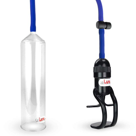 LeLuv Penis Pump EasyOp - Zgrip Handle, BEST Premium Silicone Hose, 2.25" Cylinder