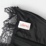 Black Swan Lingerie Feather Lace Boned Corset Bustier Costume Skirt