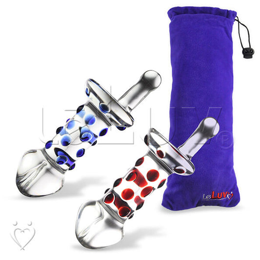LeLuv Glass Beginner Spinner Nubby Juicer Anal Toy