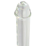 LeLuv Glass Large Stylized Realistic Clear Standing Cock & Balls Dildo