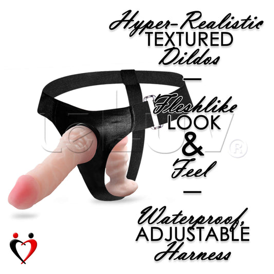 Female Strap-On Double Dongs Adjustable Harness